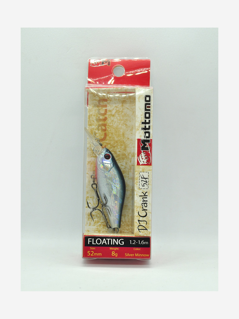 Воблер Mottomo DJ Crank 52F 8g Silver Minnow