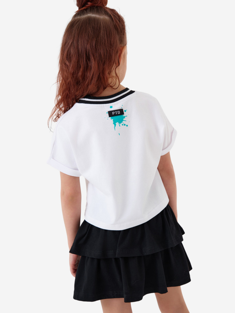 Комплект для девочек: футболка, юбка-шорты PlayToday