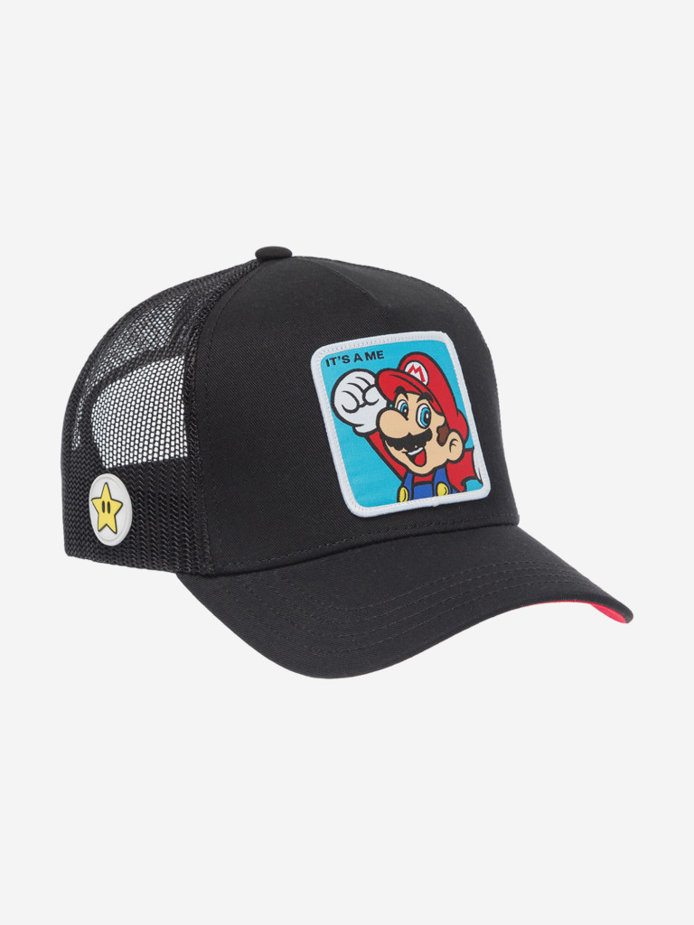 Бейсболка с сеточкой CAPSLAB CL/SMB/1/CLA2 Super Mario Mario (черный)