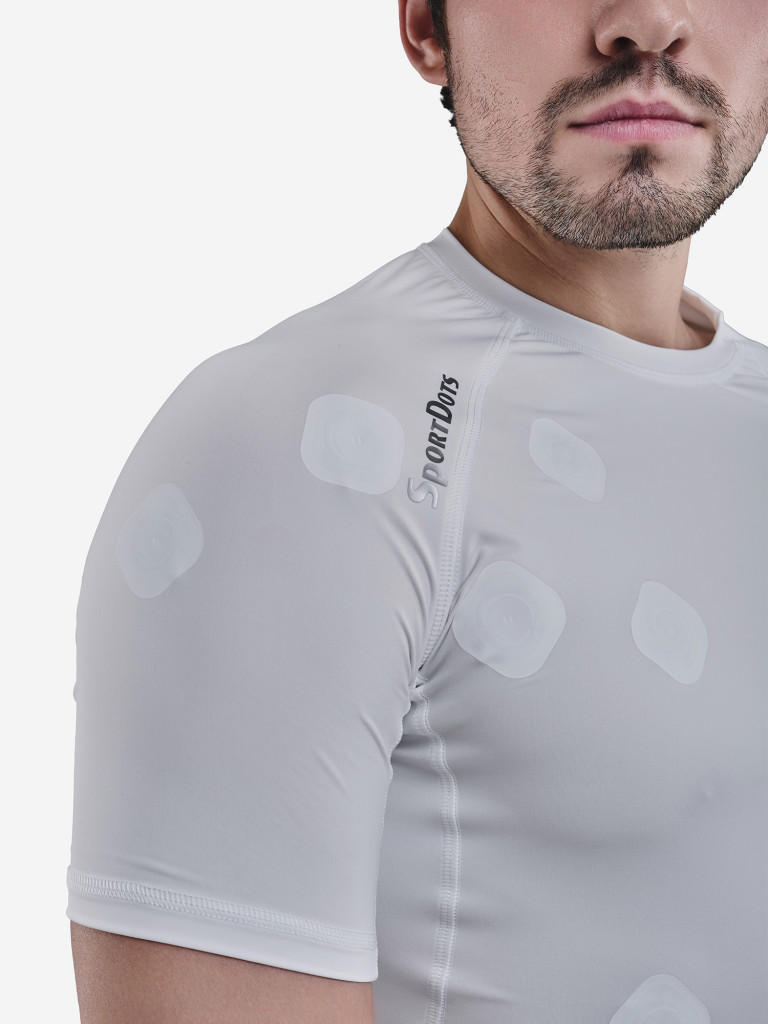 Компрессионная футболка-суппорт спины SportDots, мужская,TSH-WT