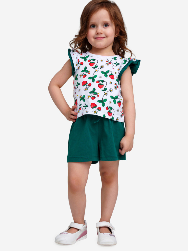 Комплект для девочек: футболка, шорты PlayToday