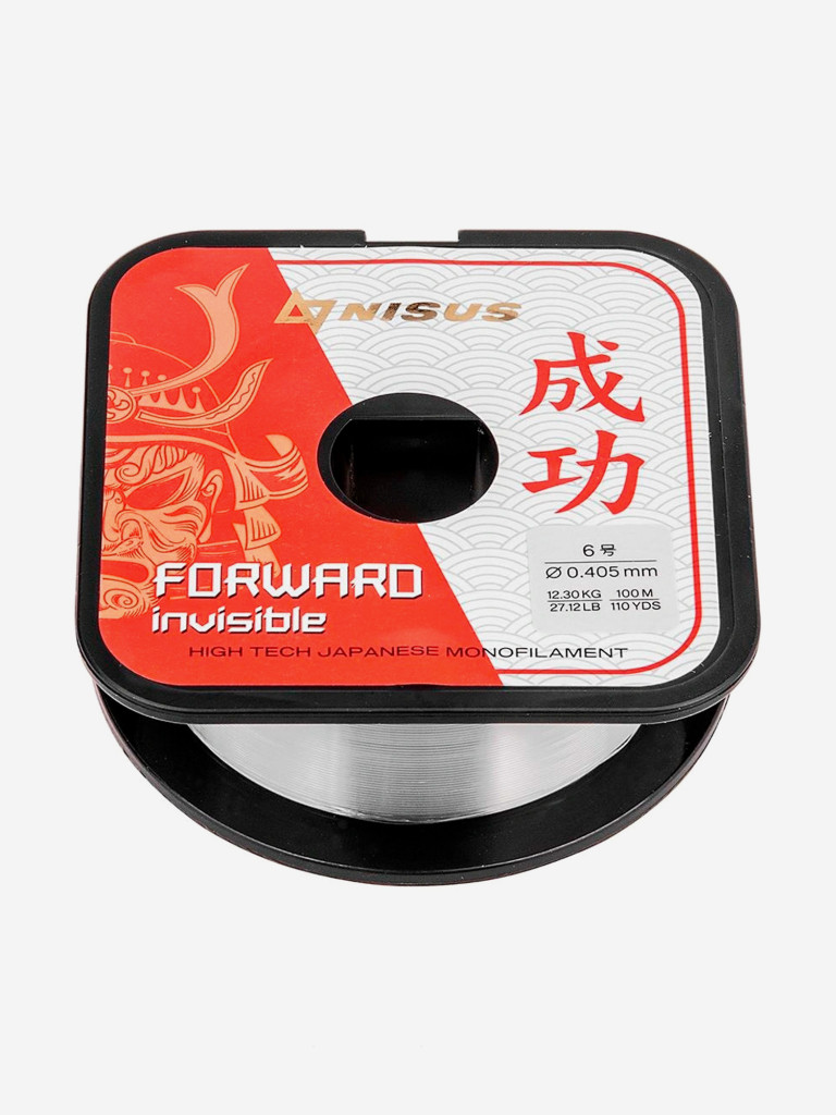 Леска для рыбалки Nisus FORWARD Invisible Nylon 0,405мм, 100м, 12,3кг, прозрачный