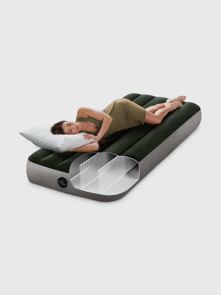 Кровать надувная Intex 64106 DURA-BEAM PRESTIGE DOWNY, Jr. Twin, 76x191х25 см, флок