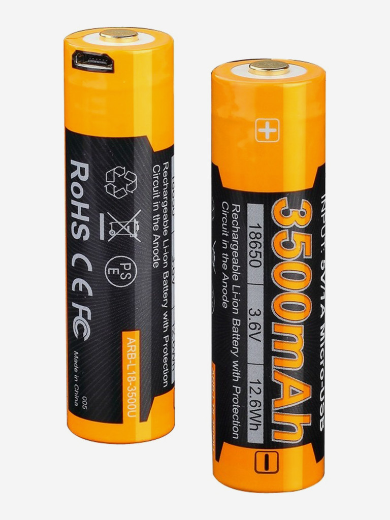 Аккумулятор Fenix, 18650 ARB-L18 3500U мАч, с разъемом для USB