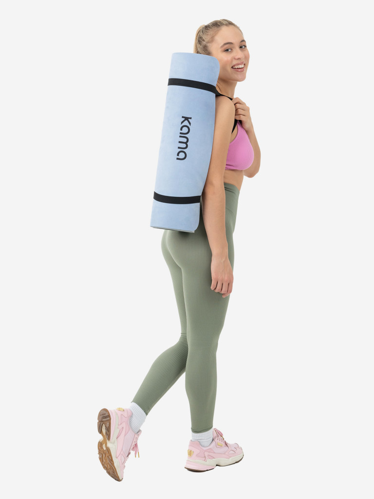 Коврик для йоги и фитнеса Kama, TPE, микрофибра