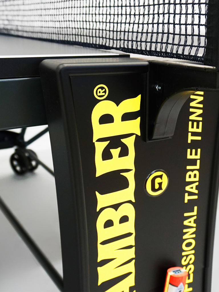 Стол теннисный Gambler GRAPHITE, для помещений, для дома, складной, с встроенной сеткой, с колесами