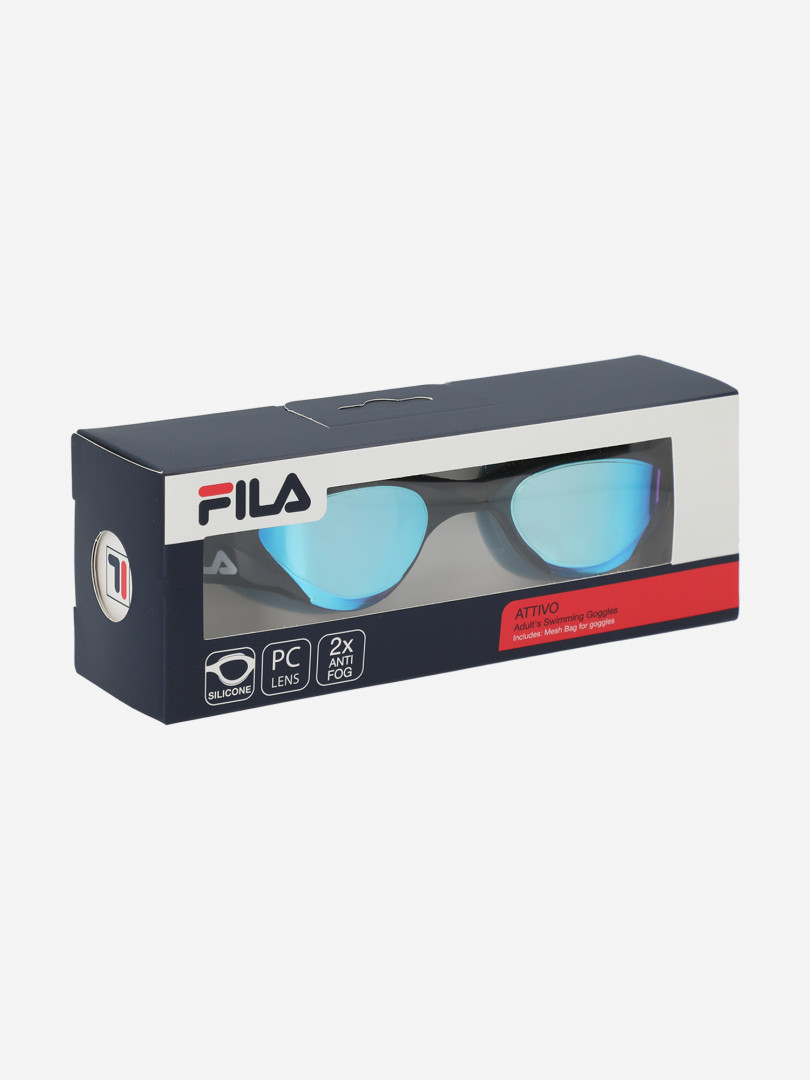 фото Очки для плавания fila attivo mirror, черный