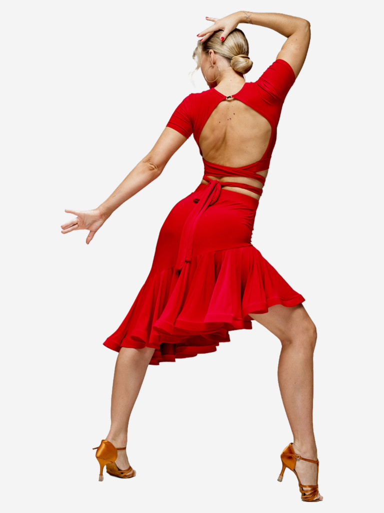 Юбка спортивная для бальных танцев GEORGIA RED