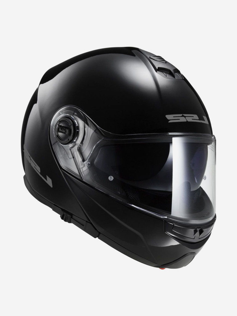 Мотошлем FF325 STROBE SNOW Solid LS2 (черный глянцевый)