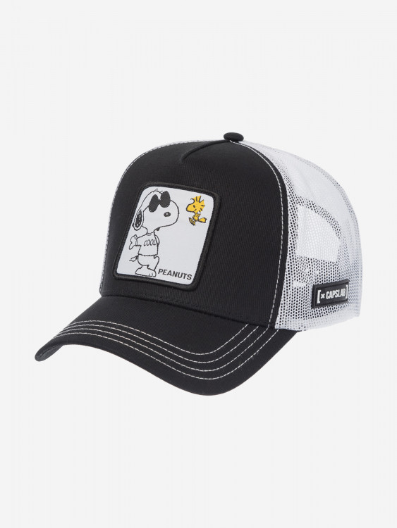 Бейсболка с сеточкой CAPSLAB CL/PEA/1/NAW1 Peanuts Snoopy and Woodstock (черный)