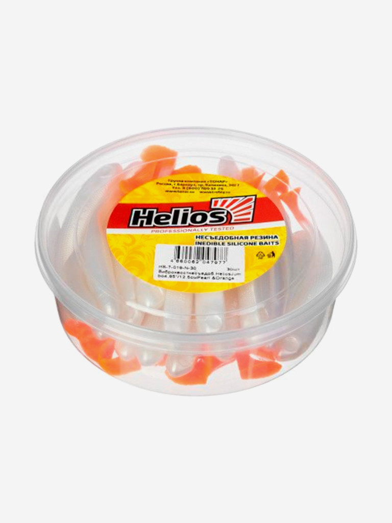 Мягкая приманка Helios Jumbo, 4,95'' / 12,5 см, Pearl & Orange, 30 шт (HS-7-019-N-30)