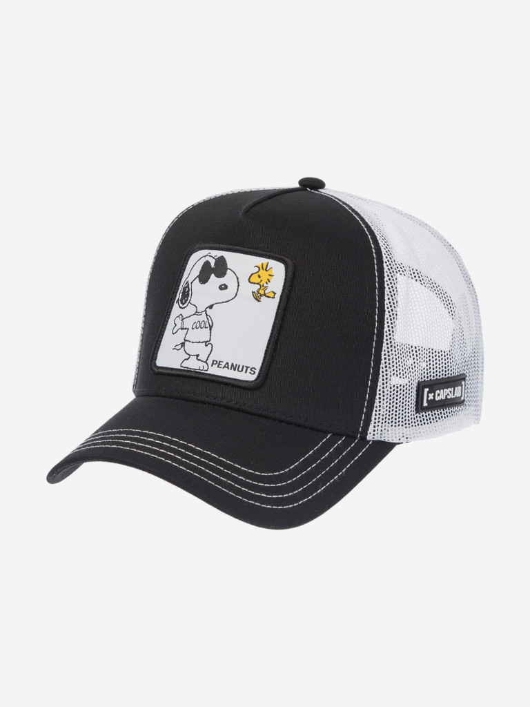 Бейсболка с сеточкой CAPSLAB CL/PEA/1/NAW1 Peanuts Snoopy and Woodstock (черный)