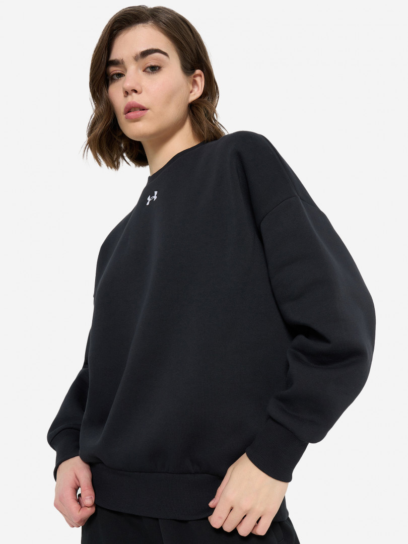 фото Свитшот женский under armour rival fleece, черный