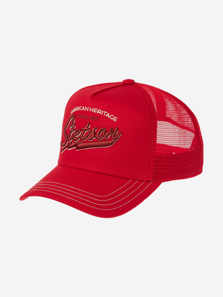 Бейсболка с сеточкой STETSON 7751171 TRUCKER CAP AMERICAN HERITAGE CLASSIC (красный)
