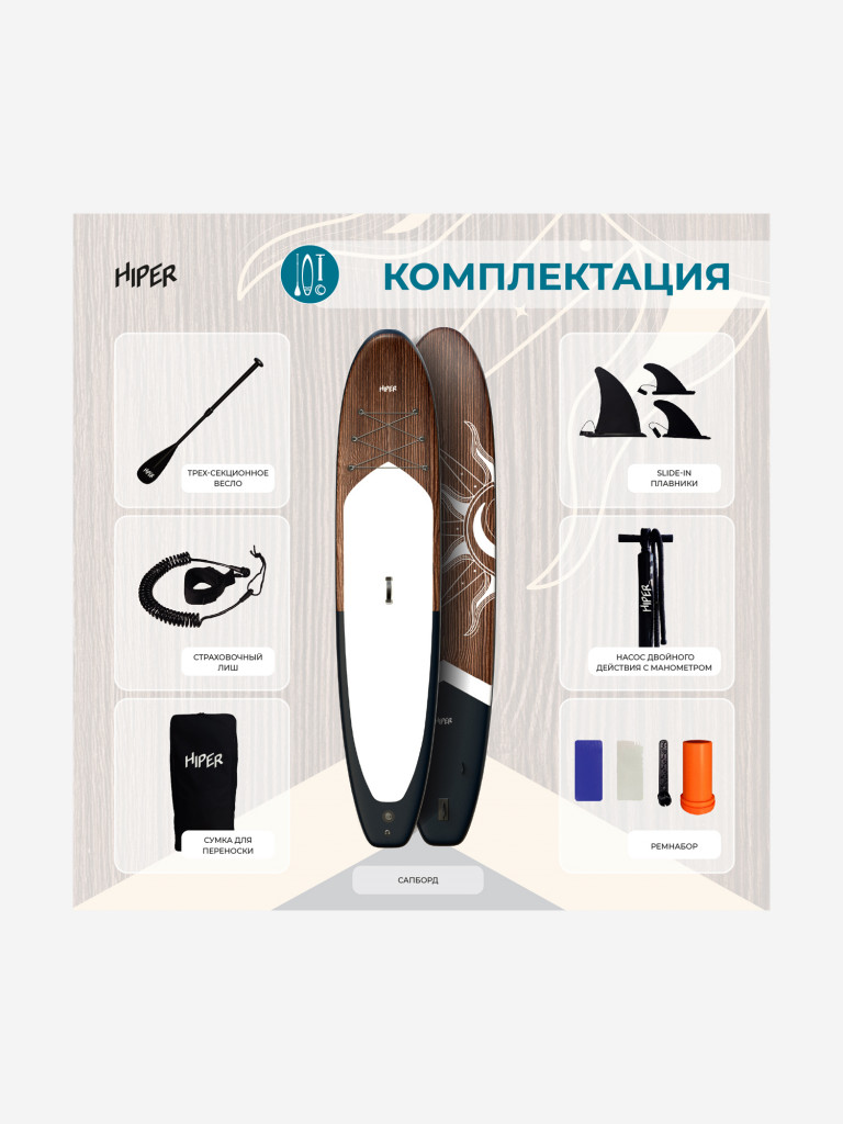 SUP надувной HIPER Deck 425х85х15 см