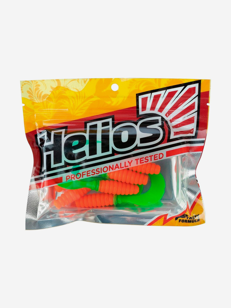 Мягкая приманка Helios Credo, 2,35'' / 6 см, Orange & Green, 7 шт (HS-10-025)