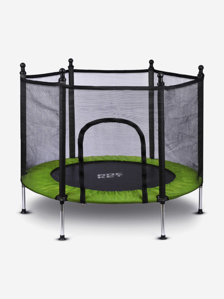 Батут ROCKET, d=140, внешняя сетка высотой 88 см., общая высота 122 см. зеленый