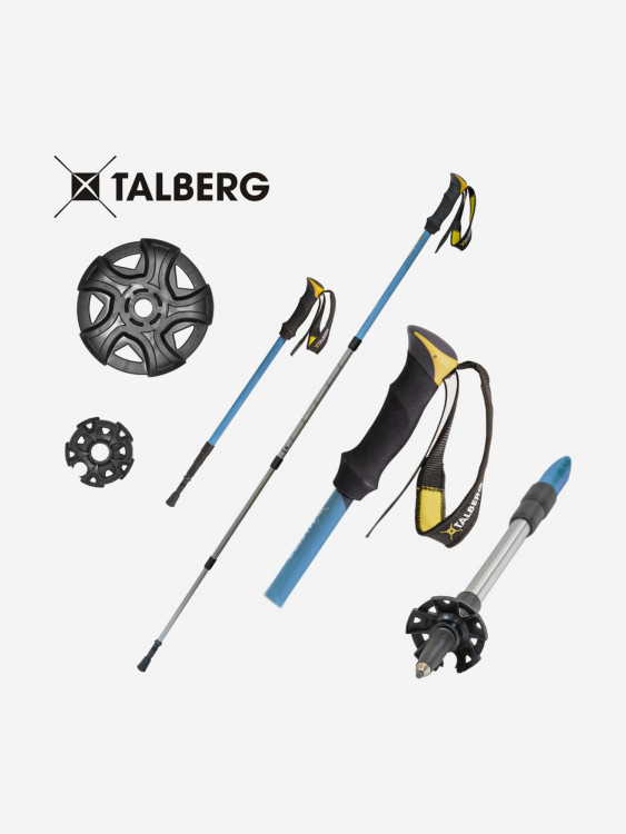 Палки Talberg COMPACT POLE, для трекинга, 57-140 см, 2 шт, синий