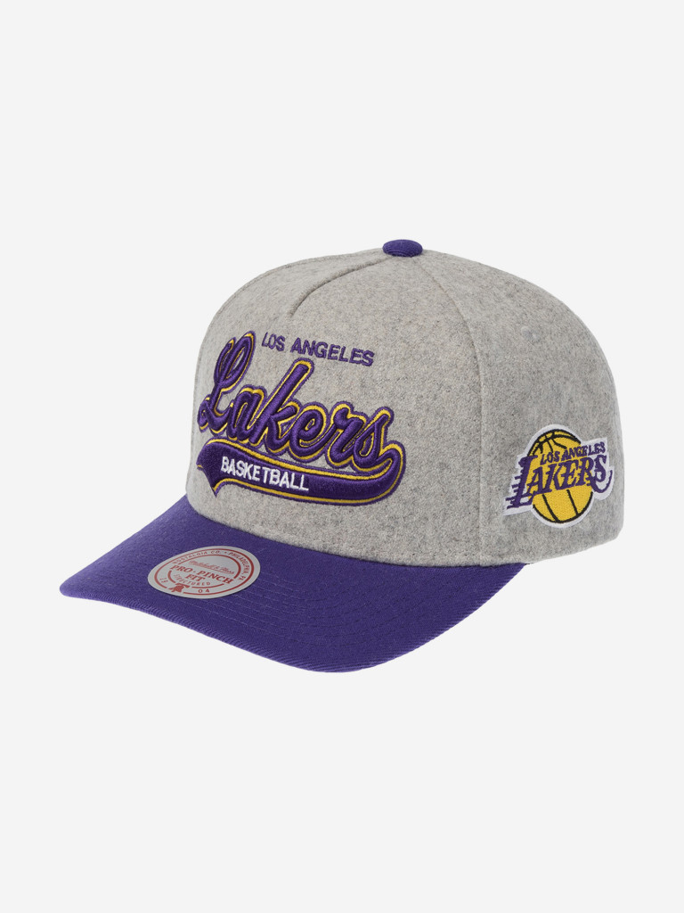Бейсболка MITCHELL NESS HP14543-LALGREY Los Angeles Lakers NBA