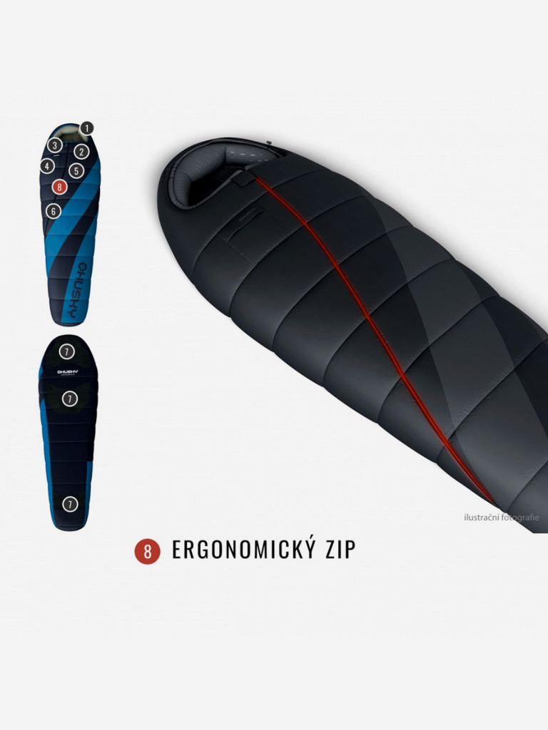 Спальник-кокон Husky EMBER -15С, правая молния