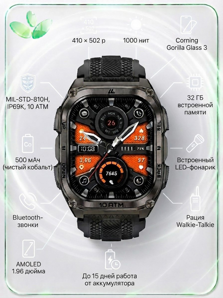 Спортивные смарт-часы KOSPET Tank M4
