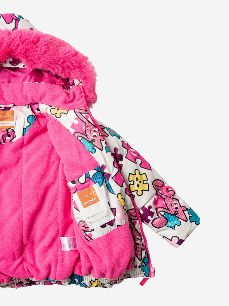 Комплект зимний для девочек: куртка, полукомбинезон PlayToday