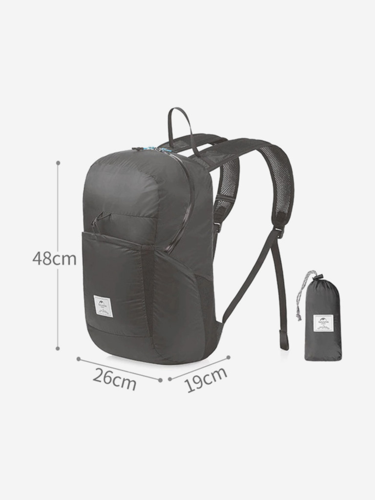 Рюкзак Naturehike складной компактный 22L, серый