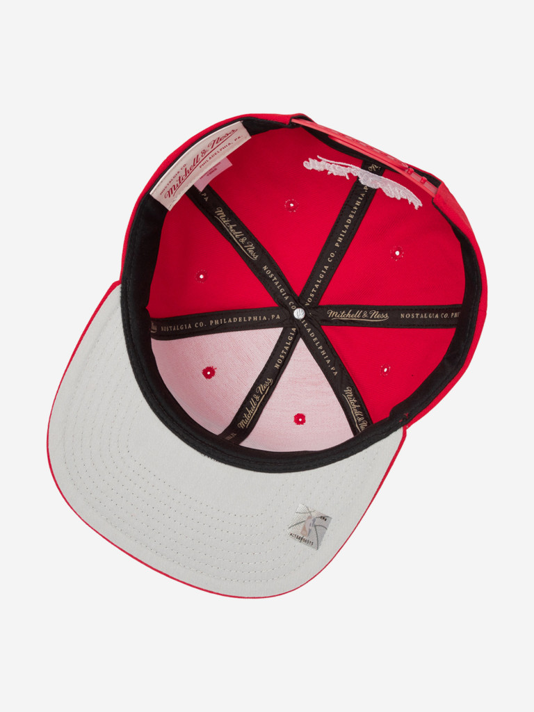 Бейсболка с прямым козырьком MITCHELL NESS HS9657-CBURED1 Chicago Bulls NBA (красный)