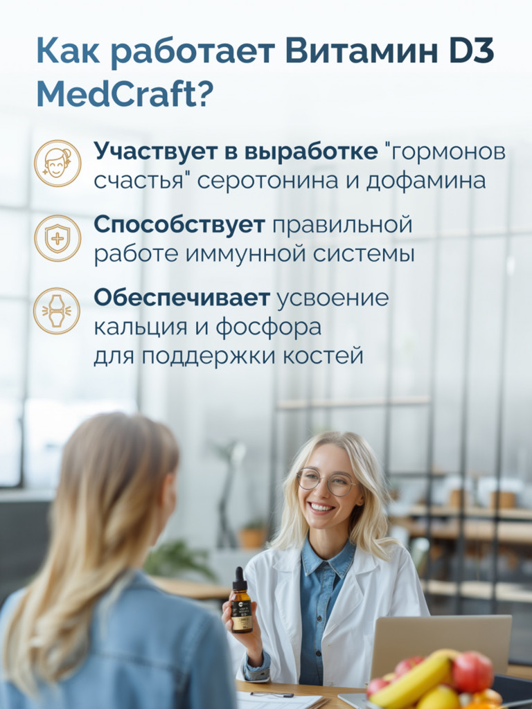 Витамин D3 MedCraft, 2000МЕ