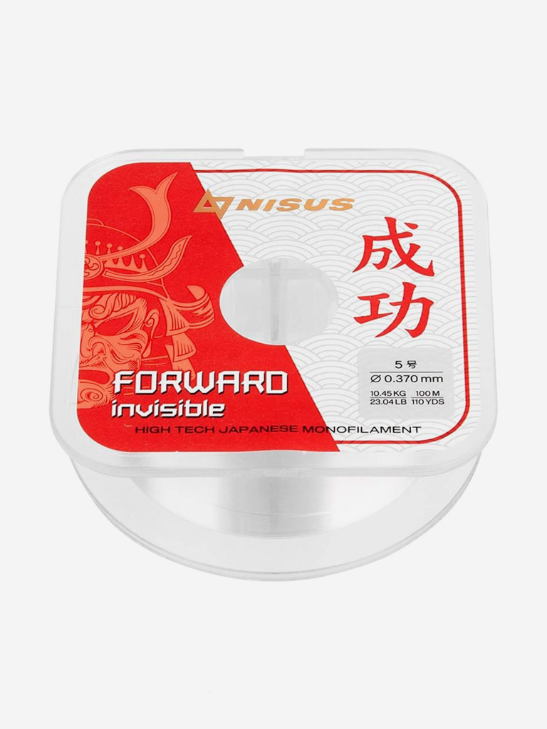 Леска для рыбалки Nisus FORWARD Invisible Nylon 0,370мм, 100м, 10,45кг, прозрачный