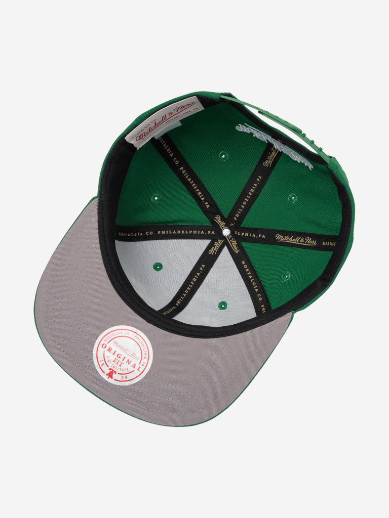 Бейсболка с прямым козырьком MITCHELL NESS HS9761-BCEGREN Boston Celtics NBA