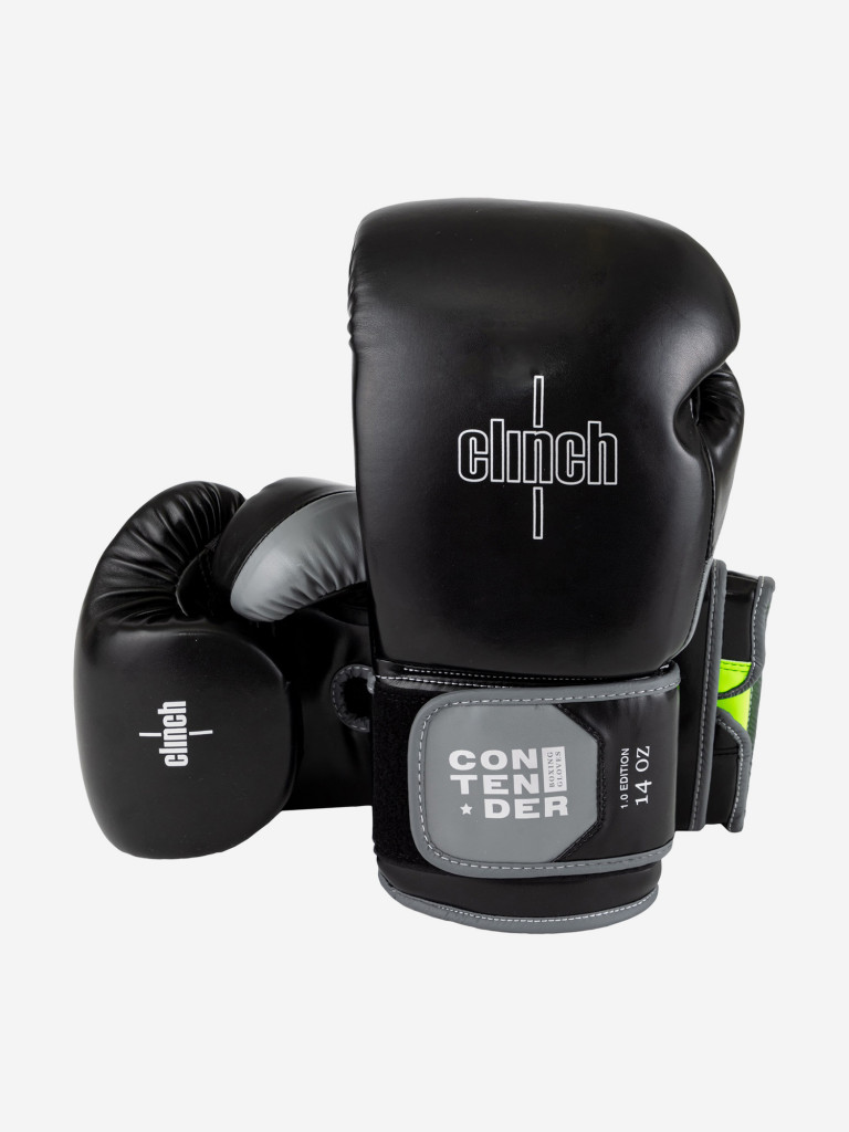 Перчатки боксерские Clinch Contender черно-серые