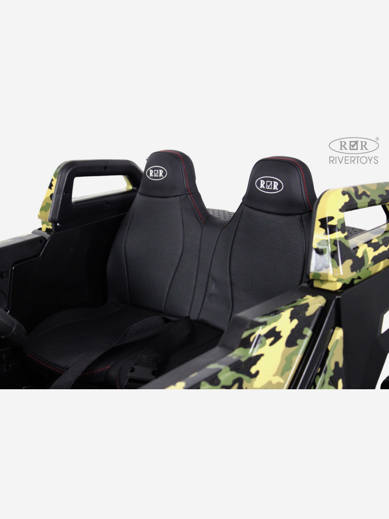 Детский электромобиль RIVERTOYS A505AA-LUX зеленый камуфляж