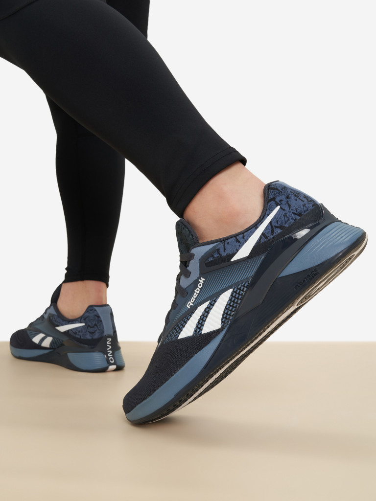 Кроссовки мужские Reebok Nano X4 голубой/черный/белый цвет — купить за 7499  руб. со скидкой 50 %, отзывы в интернет-магазине Спортмастер