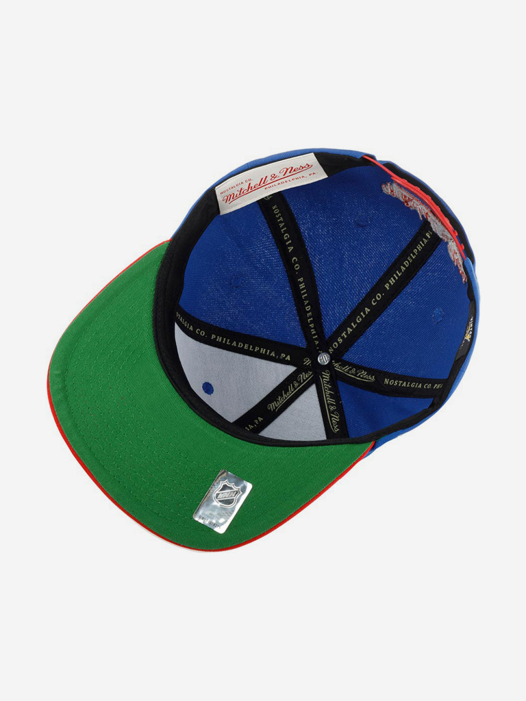 Бейсболка с прямым козырьком MITCHELL NESS 6HSSSH22086-NYABLUE New York Rangers NHL (синий)