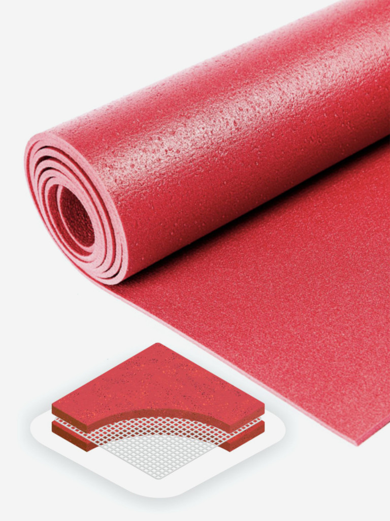 ЛЁГКИЙ коврик для йоги фитнеса Kailash Кайлаш, бордовый, 220 x 60 х 0,3 см, прочный и нескользящий из Германии, Bodhi Бодхи