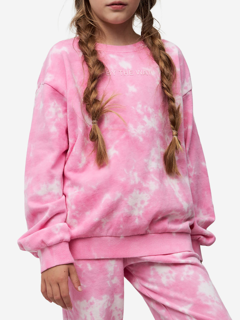 Свитшот с принтом tie dye для девочек TOTTI KIDS