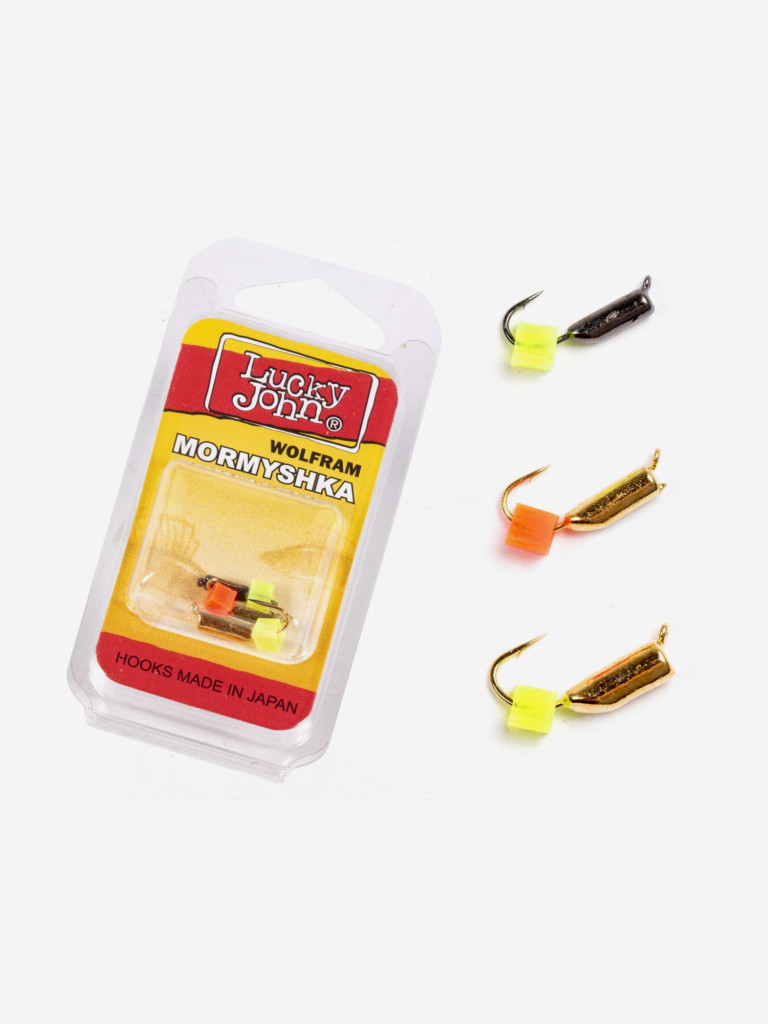 Мормышки вольф. Lucky John 3шт набор 020 СТОЛБИК безнасадочный блистер (LJTM-020SET)