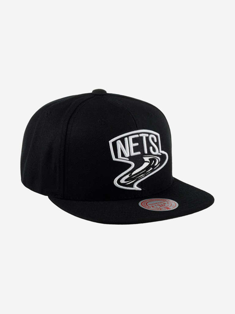 Бейсболка с прямым козырьком MITCHELL NESS 6HSSMM19495-BNEBLCK Brooklyn Nets NBA