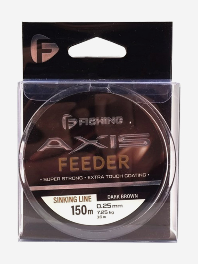 Леска F-FISHING Axis Feeder Line Dark Brown 150м 0,25мм 7,25кг 16lb