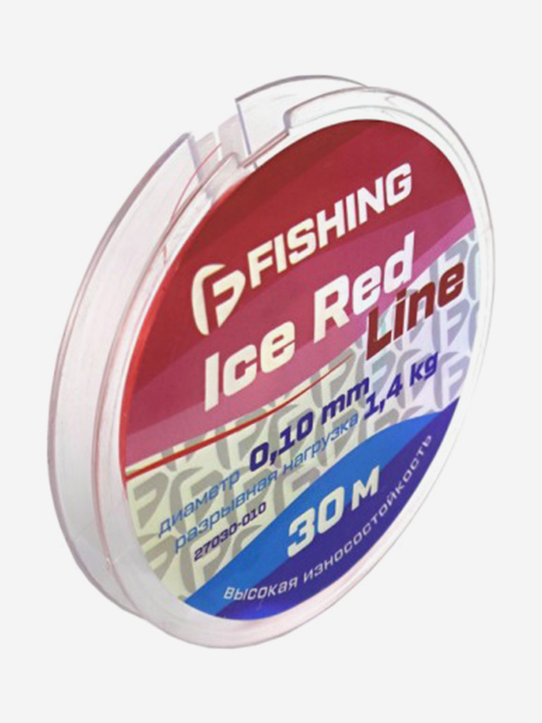 Леска F-FISHING Ice Red Line 30м 0,10мм