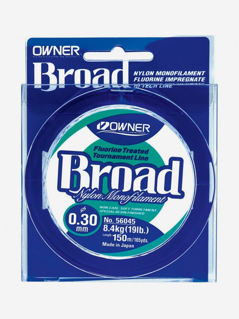 Леска рыболовная Owner Broad 150 м зеленая 0.16 мм 2.7 кг