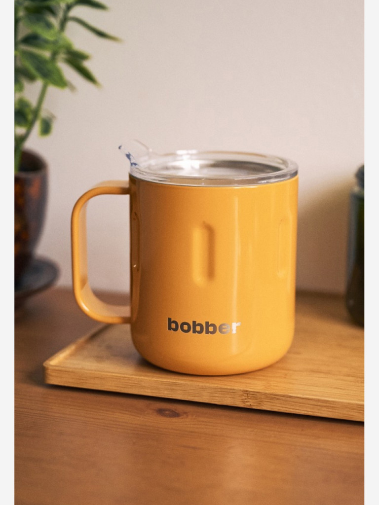 Вакуумная стальная термокружка с крышкой Bobber Mug 300 мл оранжевый тепло до 2 часов