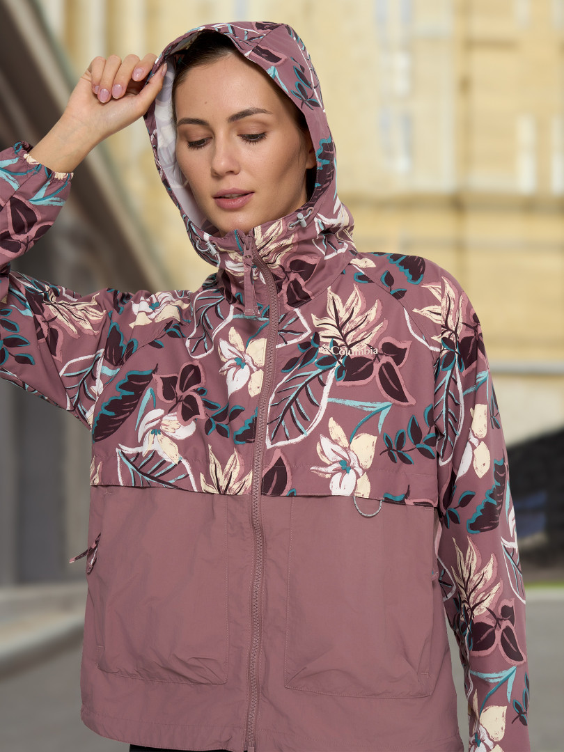 Ветровка женская Columbia Spire Valley Printed Windbreaker Красный 3999₽