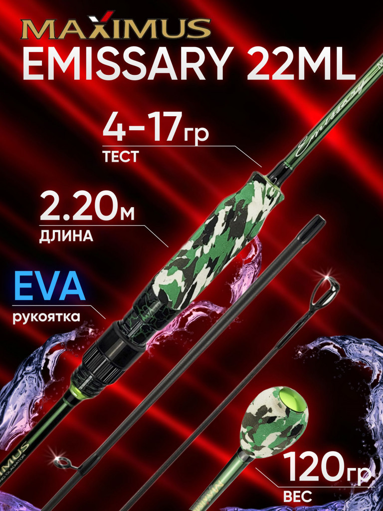 Спиннинг Maximus EMISSARY 22ML 2.20м 4-17гр
