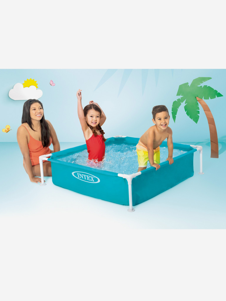 Бассейн каркасный детский Intex, 122х122х30 см, синий