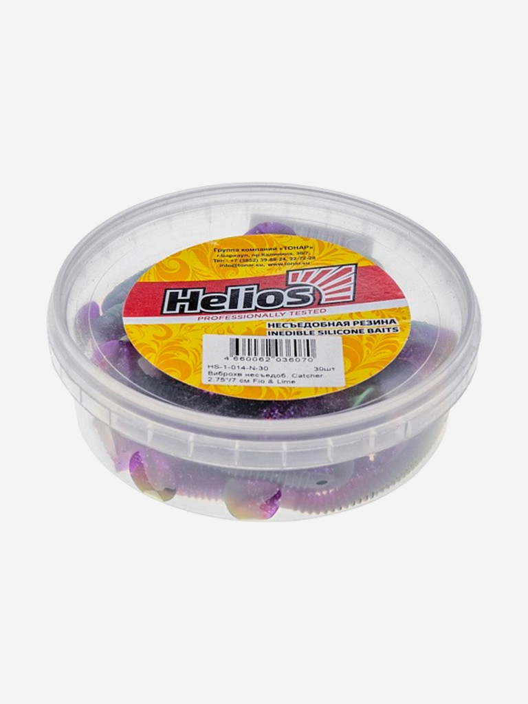 Мягкая приманка Helios Catcher, 2,75'' / 7 см, Fio & Lime, 30 шт (HS-1-014-N-30)