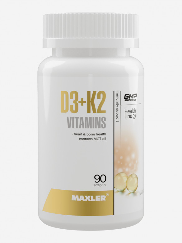 Витаминно-минеральный комплекс Д3 + K2 Maxler для иммунитета, 90 капсул