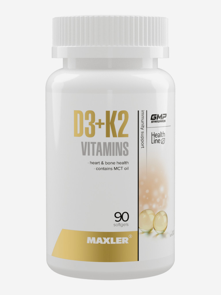 Витаминно-минеральный комплекс Д3 + K2 Maxler для иммунитета, 90 капсул