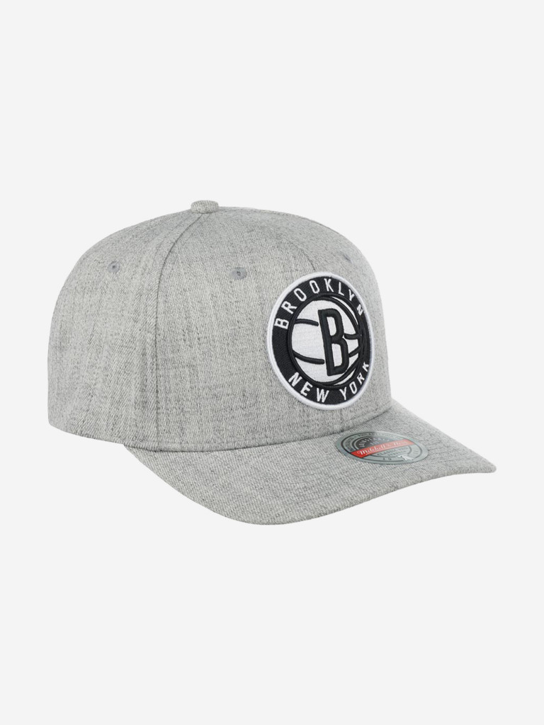 Бейсболка с прямым козырьком MITCHELL NESS HHSS3273-BNEYYPPPGYHT Brooklyn Nets NBA (серый)